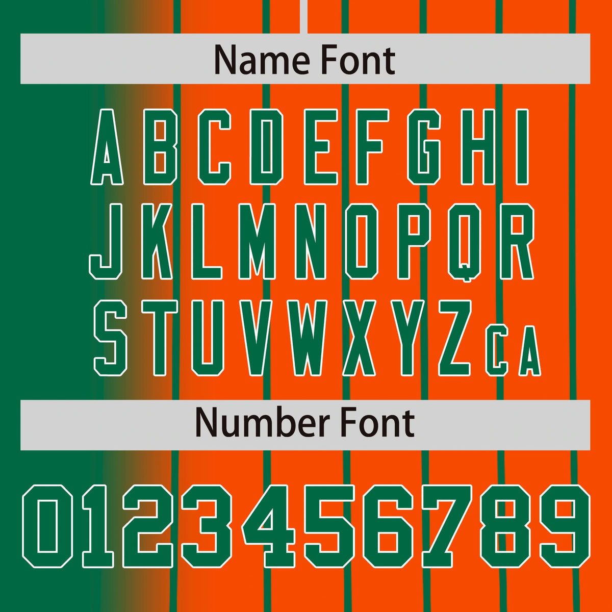 Custom Green Orange Pinstripe Green Authentic Baseball Jersey