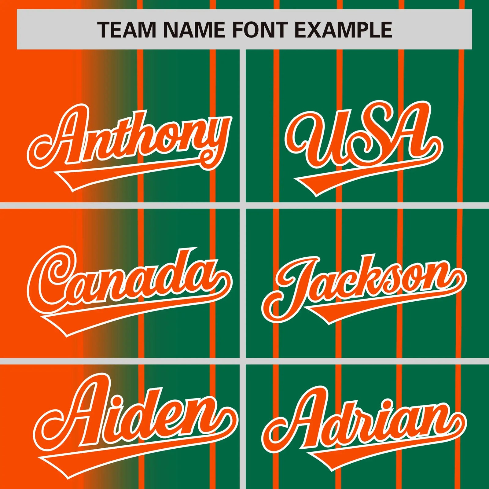 Custom Orange Green Pinstripe Orange Authentic Baseball Jersey