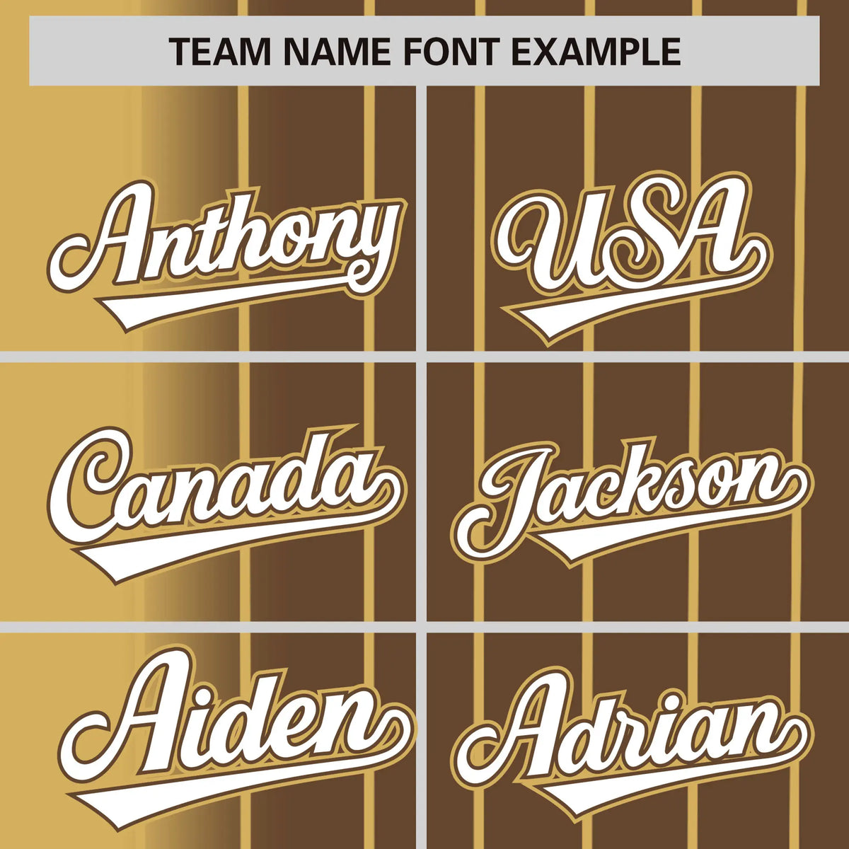 Custom Old-Gold Brown Pinstripe White Authentic Baseball Jersey