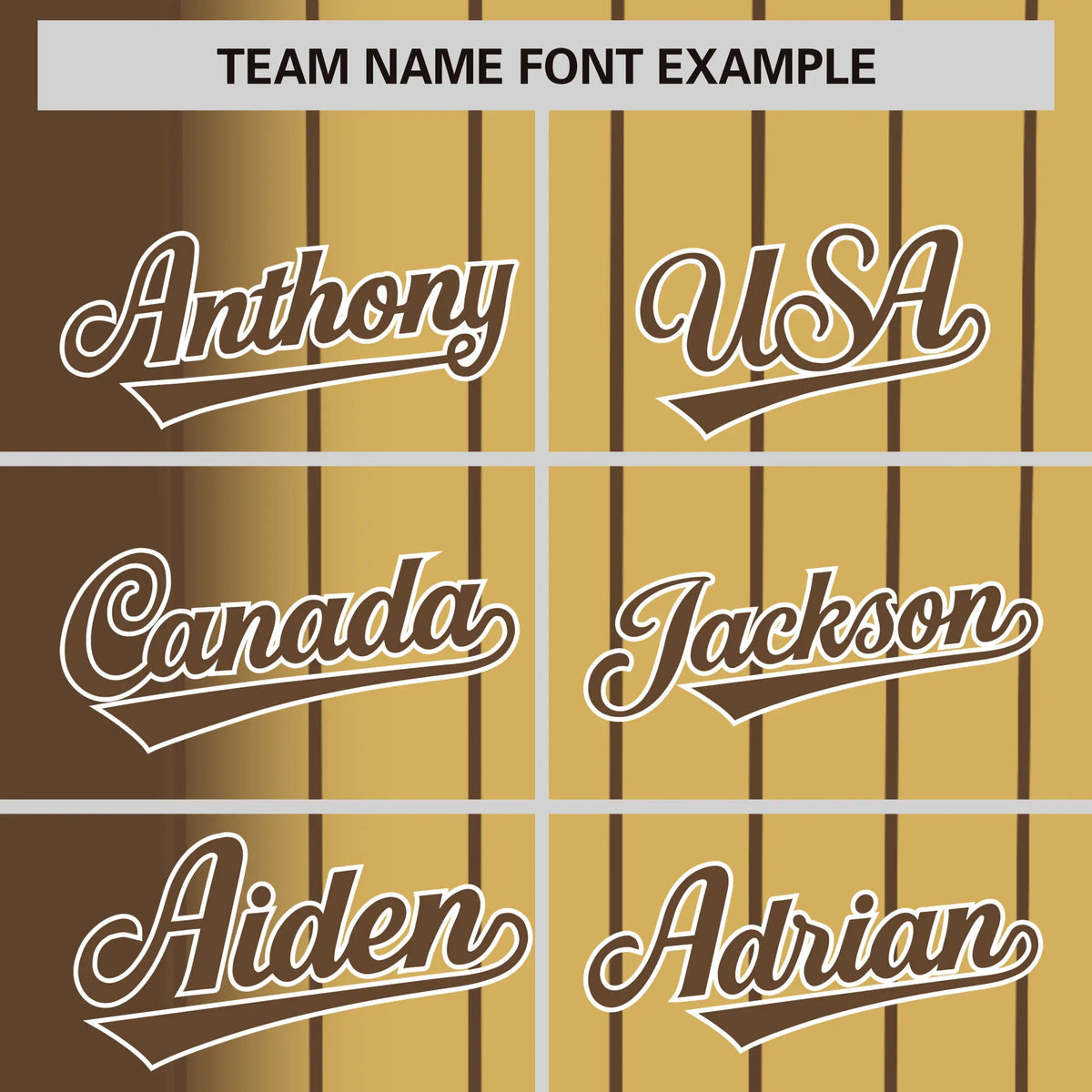 Custom Brown Old-Gold Pinstripe Brown Authentic Baseball Jersey