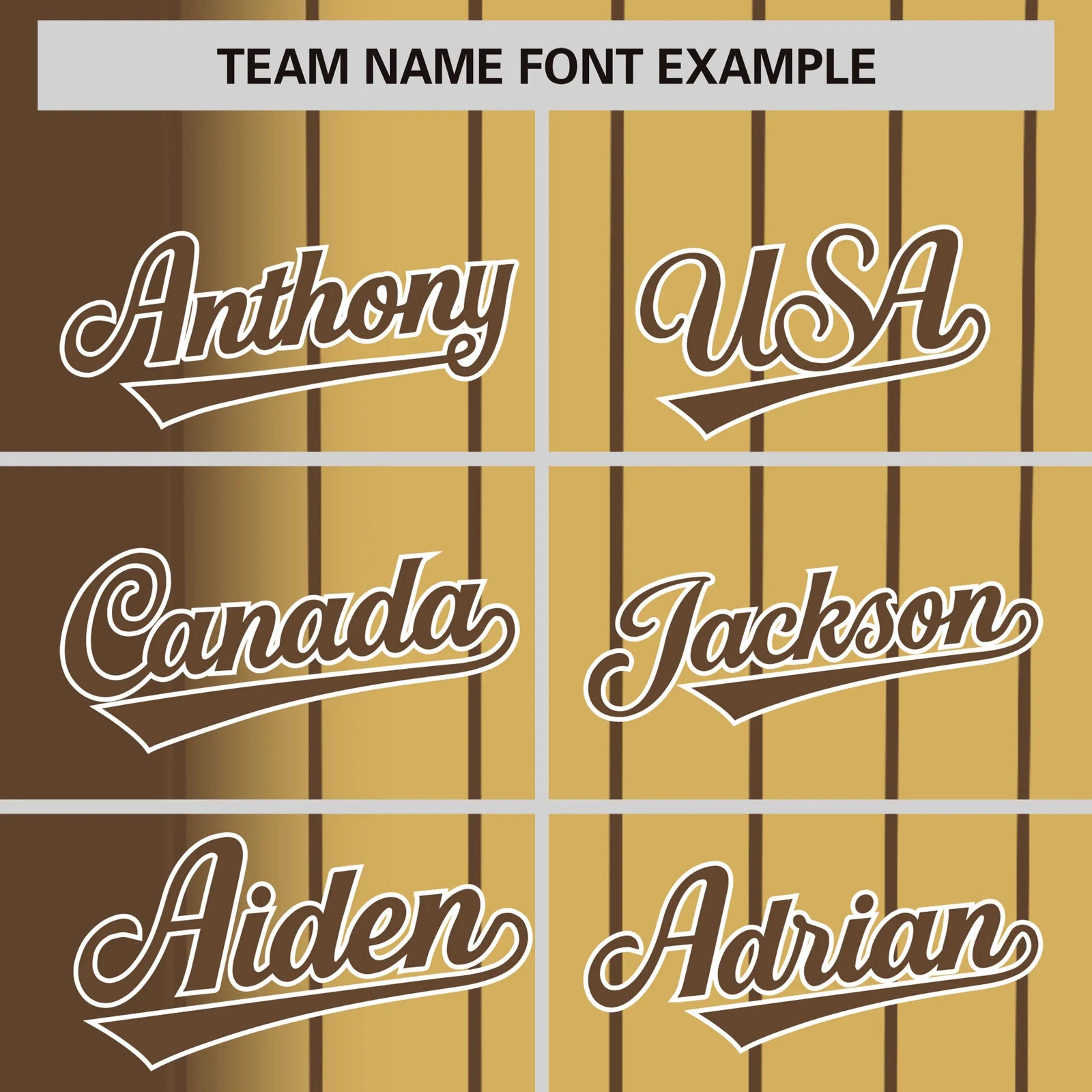 Custom Brown Old-Gold Pinstripe Brown Authentic Baseball Jersey