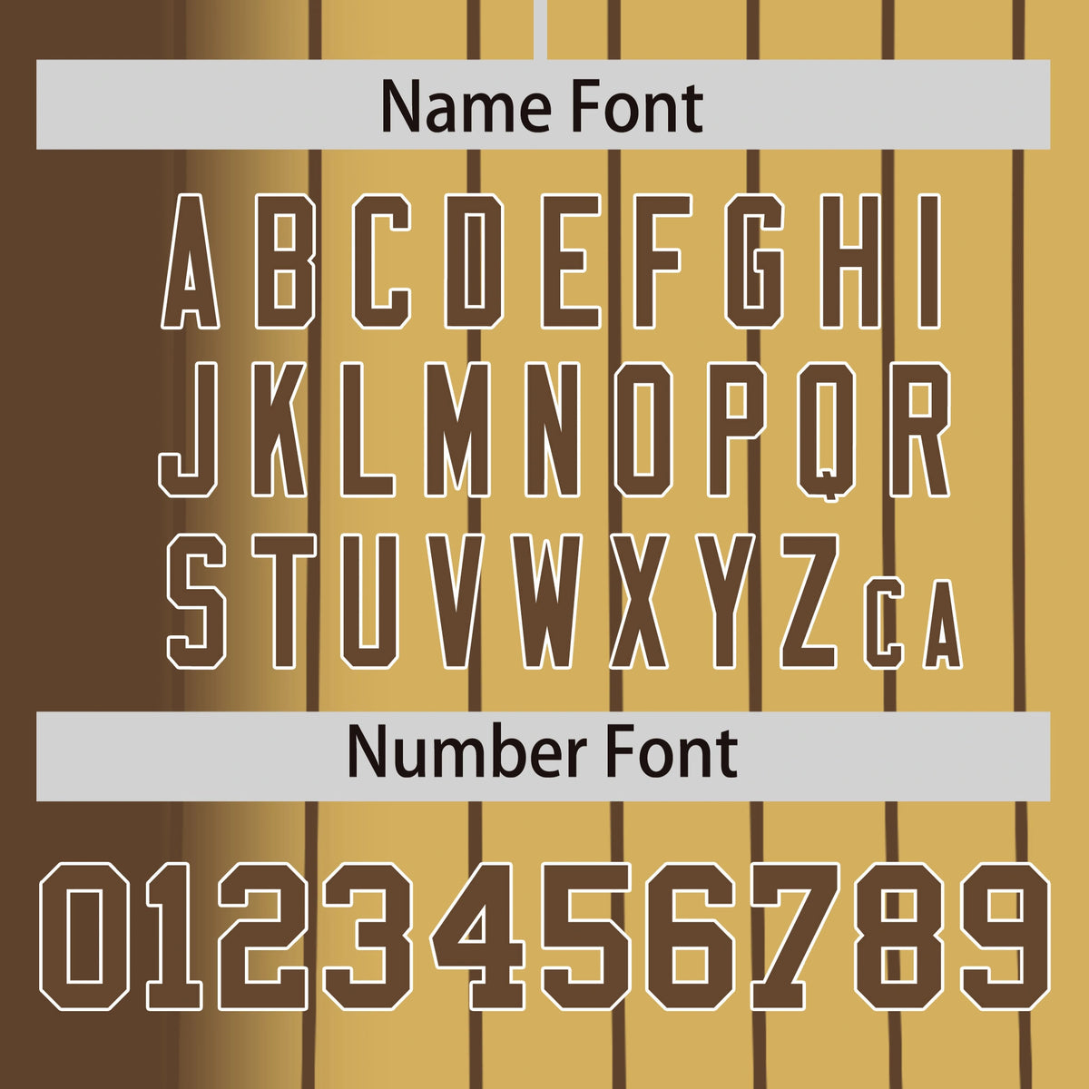 Custom Brown Old-Gold Pinstripe Brown Authentic Baseball Jersey