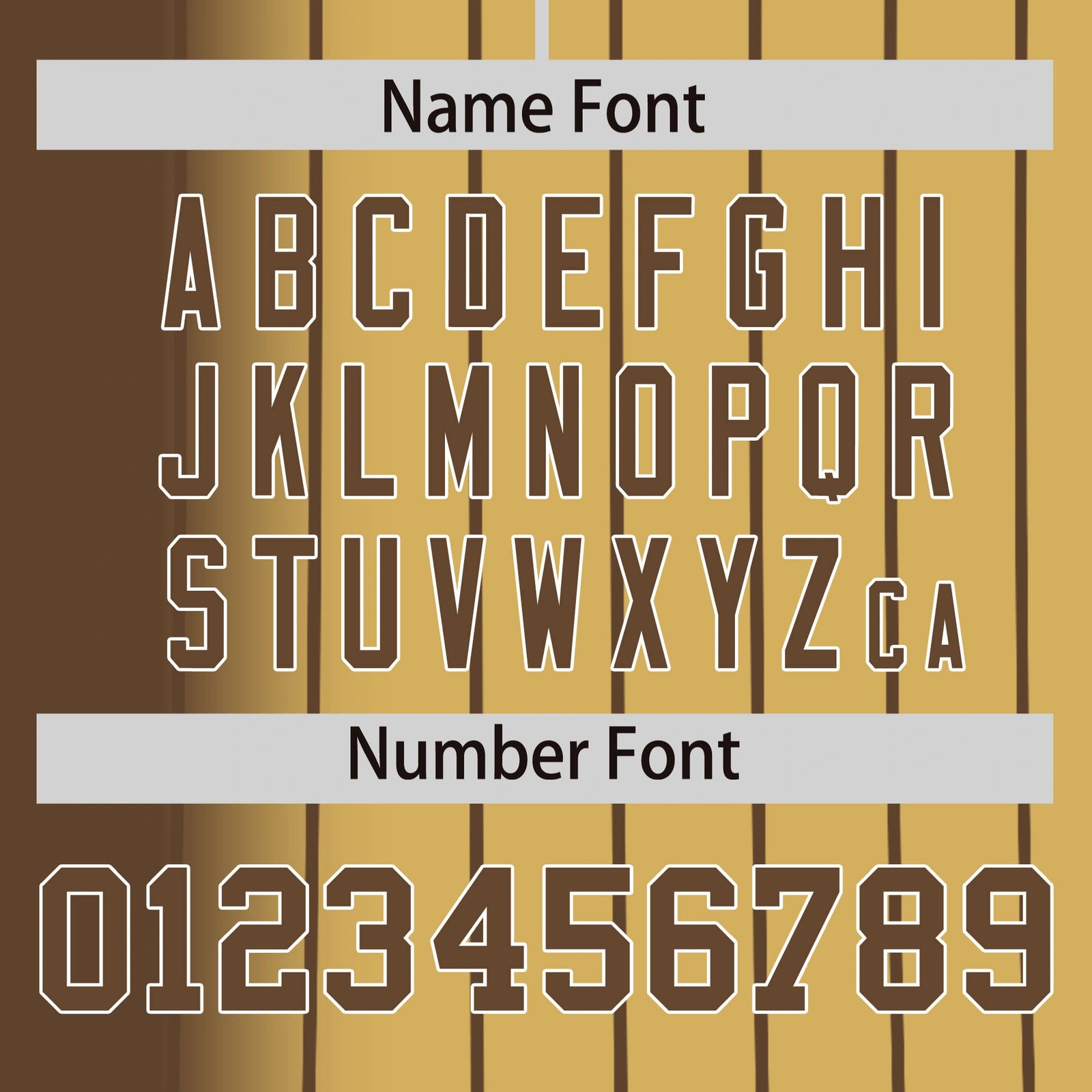 Custom Brown Old-Gold Pinstripe Brown Authentic Baseball Jersey