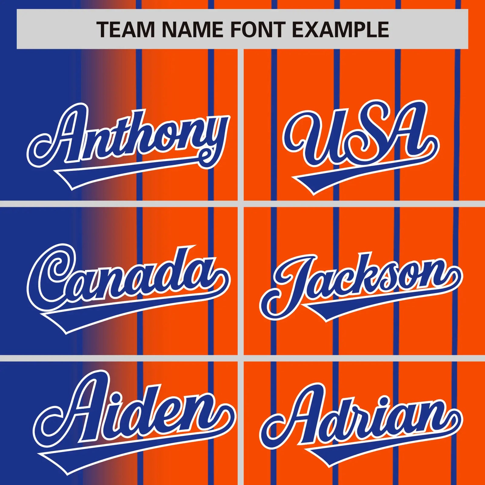 Custom Blue Orange Pinstripe Blue Authentic Baseball Jersey