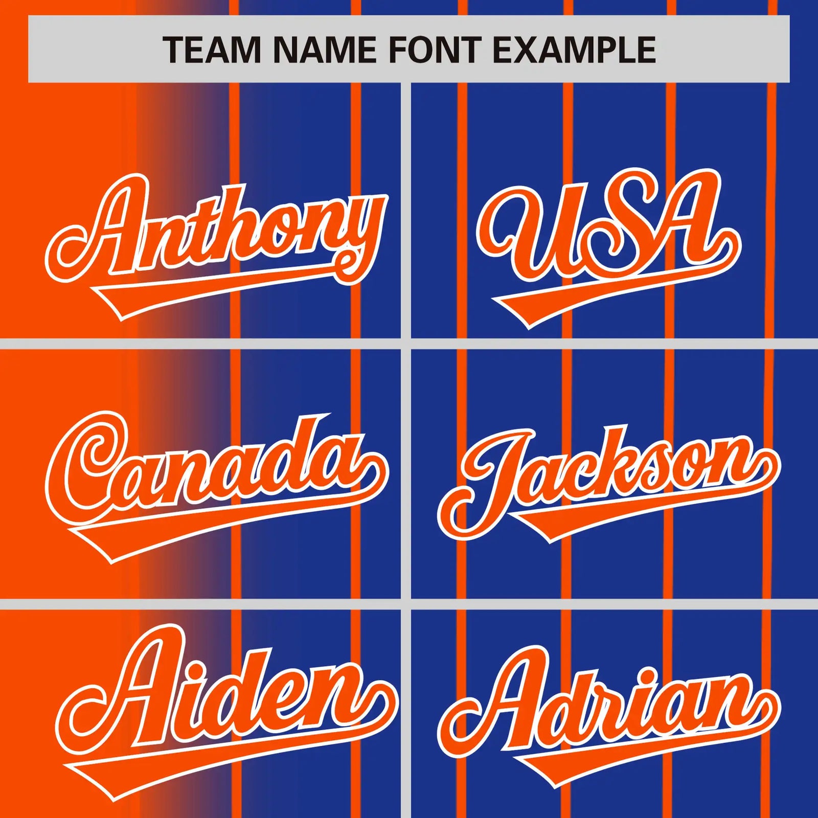 Custom Orange Blue Pinstripe Orange Authentic Baseball Jersey