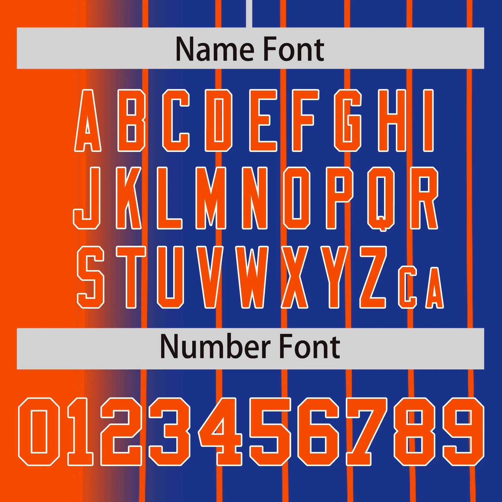 Custom Orange Blue Pinstripe Orange Authentic Baseball Jersey