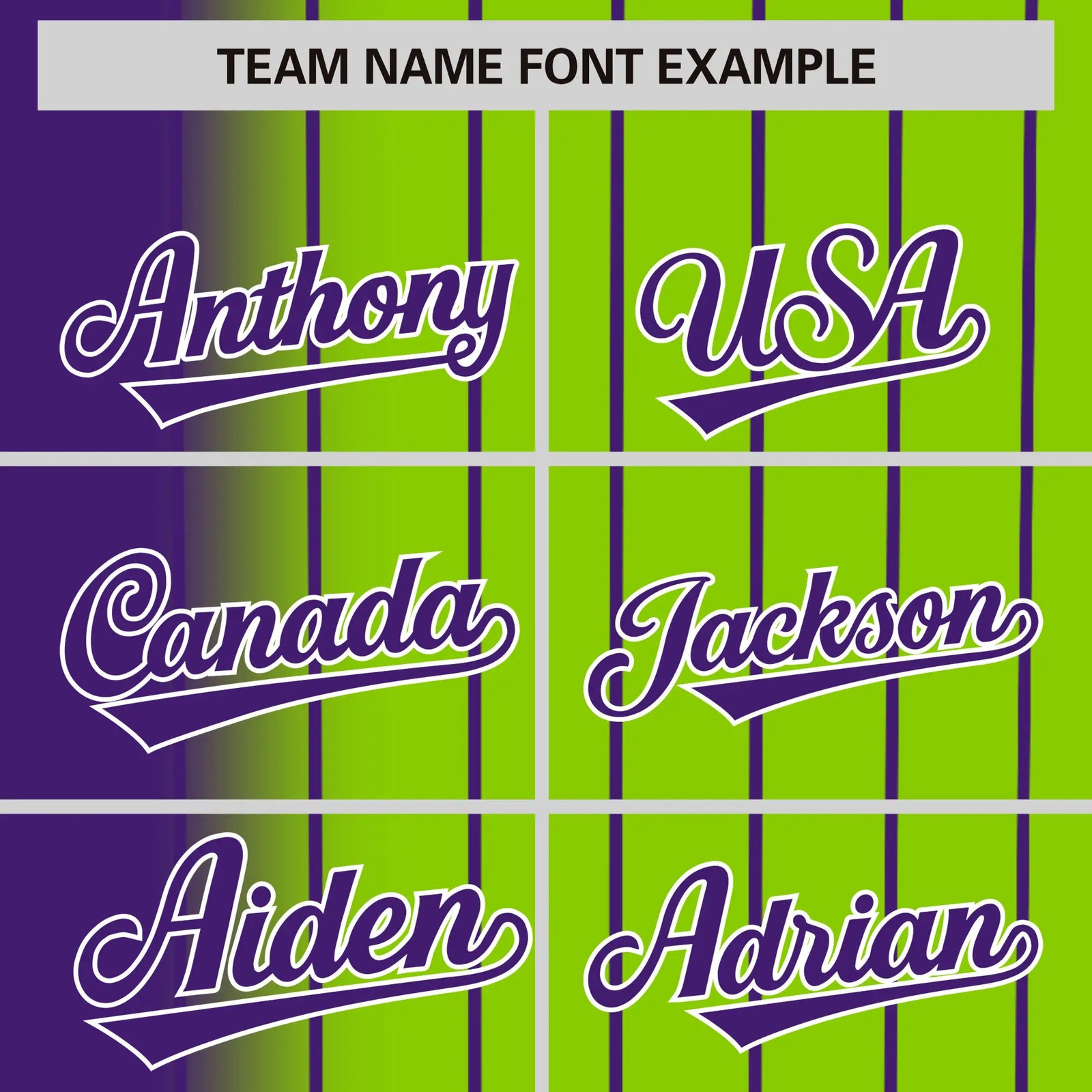 Custom Purple Neon Green Pinstripe Purple Authentic Baseball Jersey