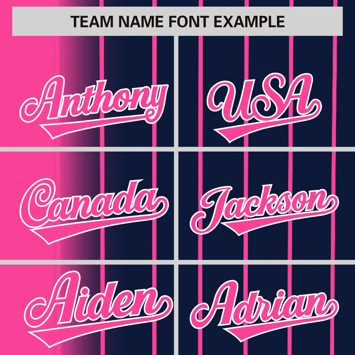 Custom Pink Navy Pinstripe Pink Authentic Baseball Jersey