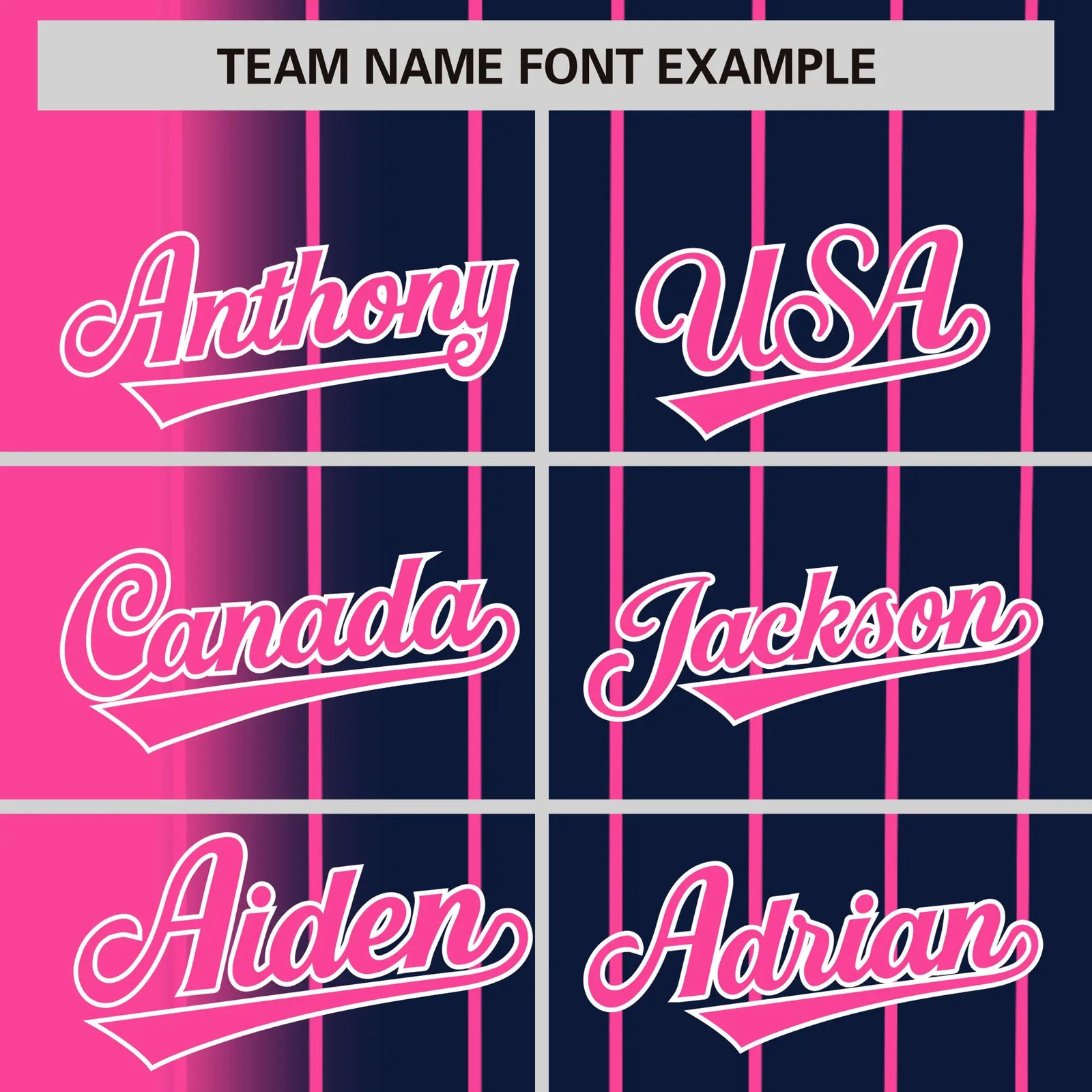 Custom Pink Navy Pinstripe Pink Authentic Baseball Jersey