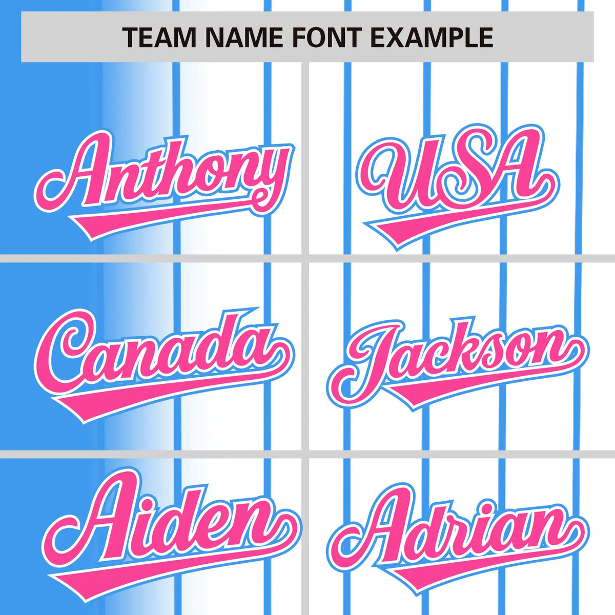 Custom Light-Blue White Pinstripe Pink Authentic Baseball Jersey