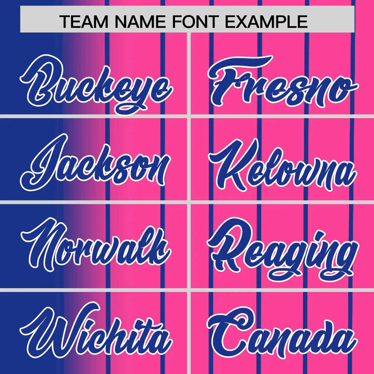 Custom Blue Pink Pinstripe Blue Authentic Baseball Jersey