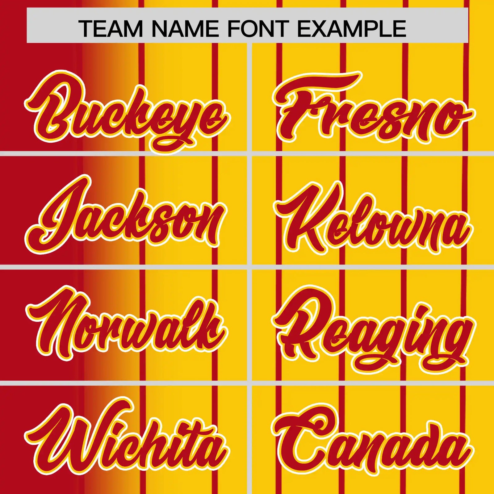 Custom Red Yellow Pinstripe Red Authentic Baseball Jersey