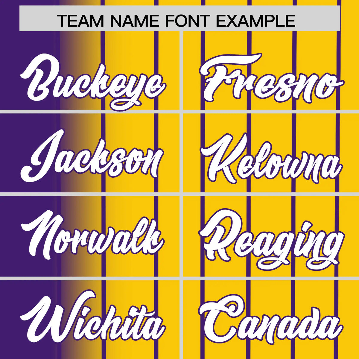 Custom Purple Yellow Pinstripe White Authentic Baseball Jersey