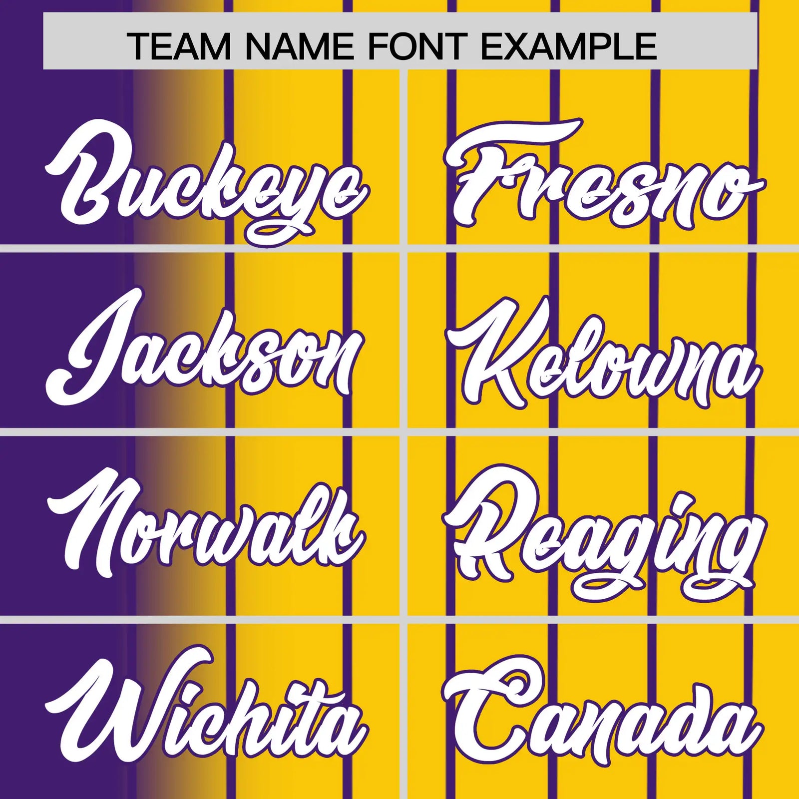 Custom Purple Yellow Pinstripe White Authentic Baseball Jersey
