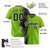 Custom Black Neon-Green Pinstripe Black Authentic Baseball Jersey