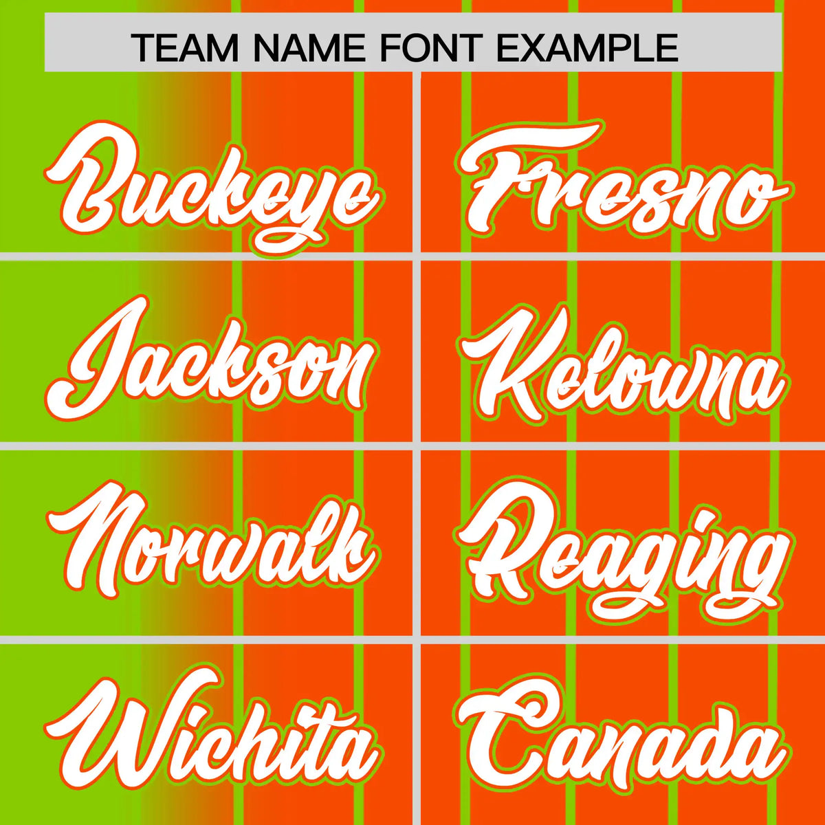 Custom Neon-Green Orange Pinstripe White Authentic Baseball Jersey