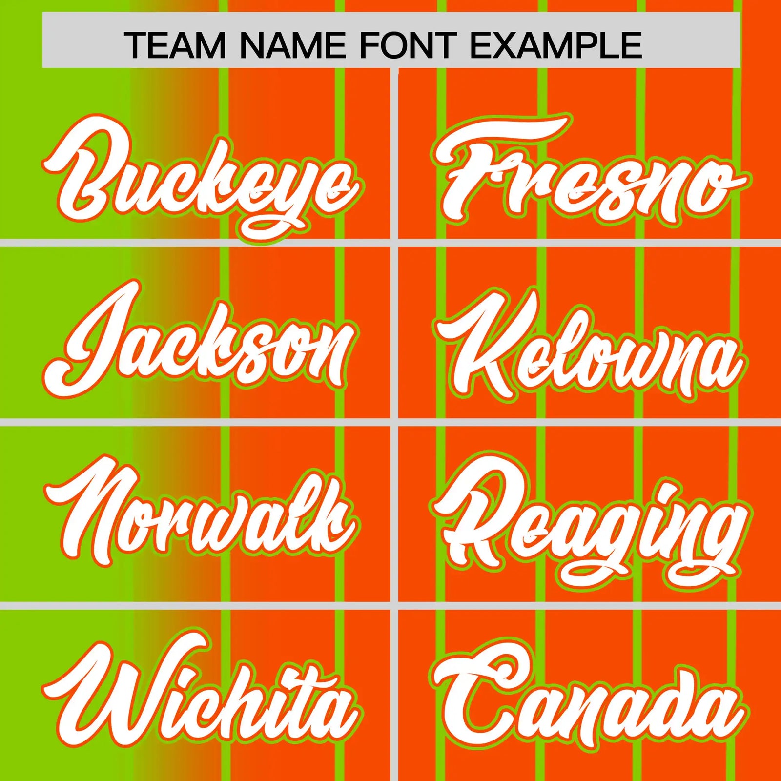 Custom Neon-Green Orange Pinstripe White Authentic Baseball Jersey