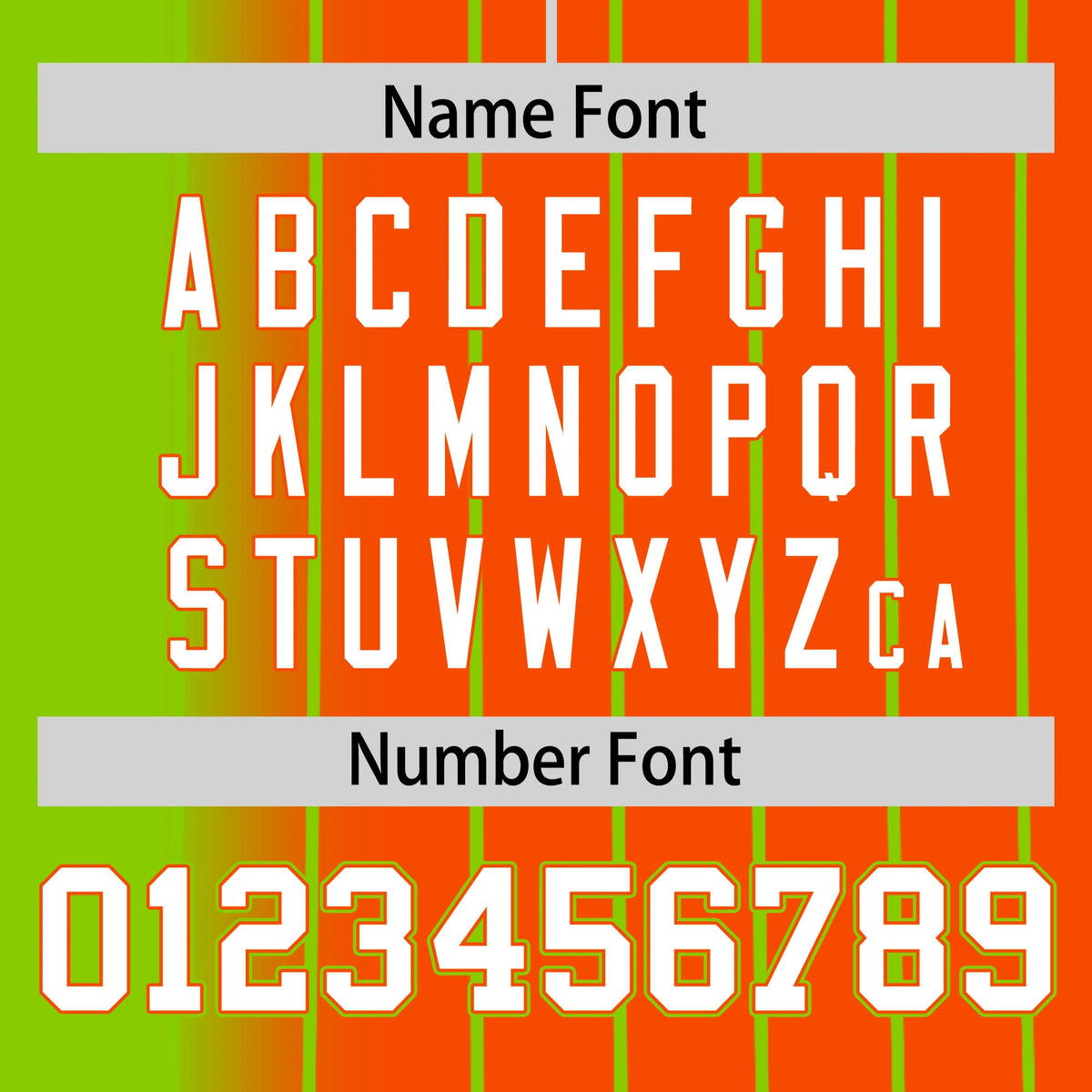 Custom Neon-Green Orange Pinstripe White Authentic Baseball Jersey