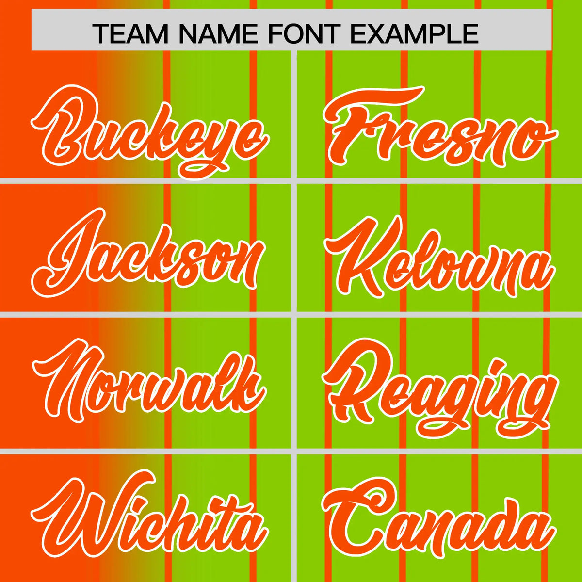 Custom Orange Neon-Green Pinstripe Orange Authentic Baseball Jersey