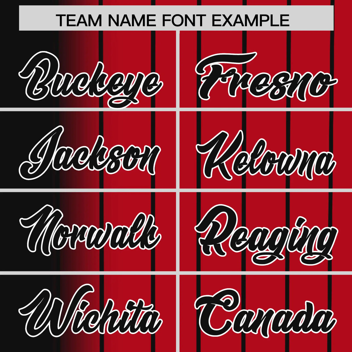 Custom Black Red Pinstripe Black Authentic Baseball Jersey