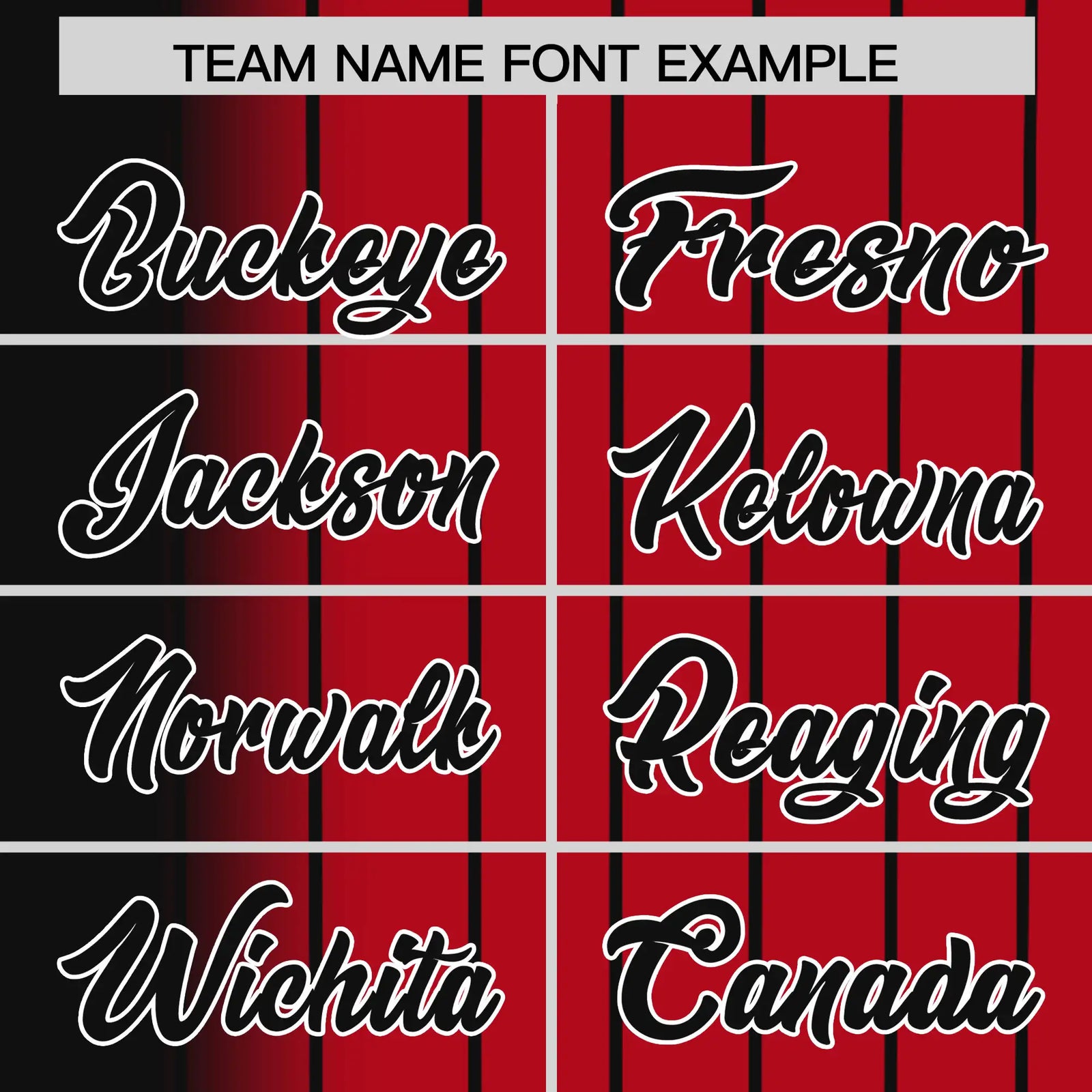 Custom Black Red Pinstripe Black Authentic Baseball Jersey