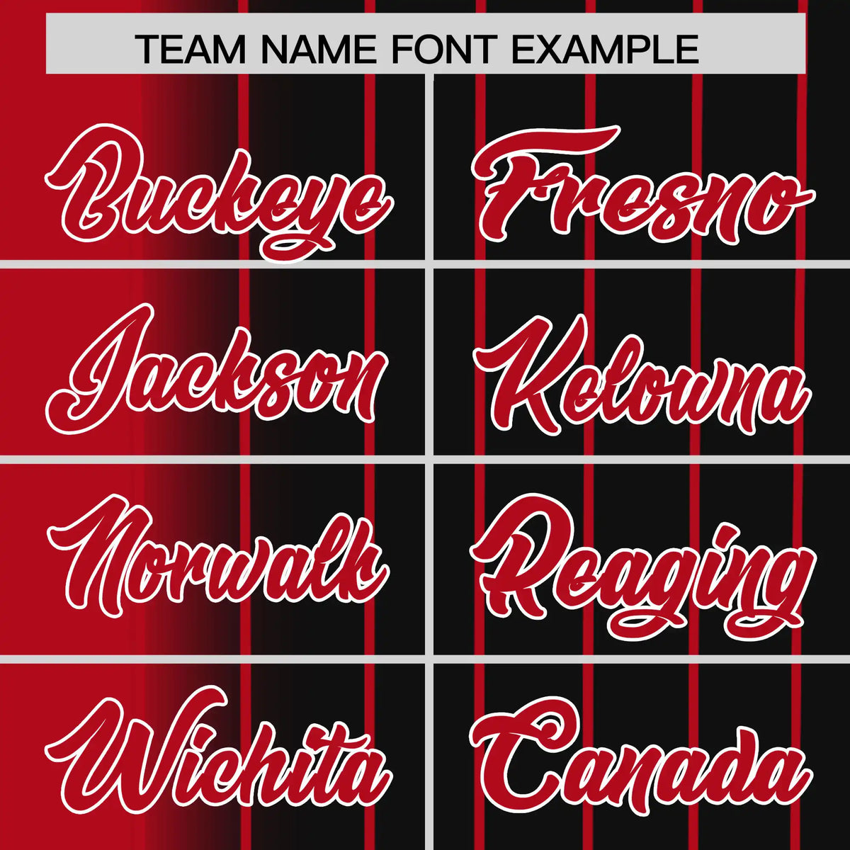 Custom Red Black Pinstripe Red Authentic Baseball Jersey