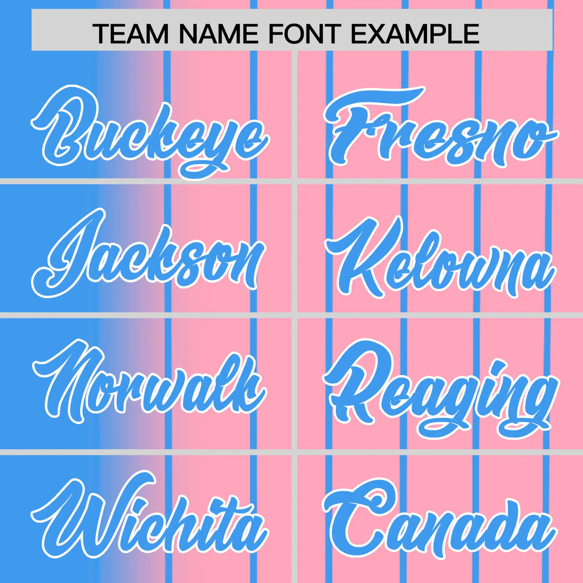 Custom Blue Pink Pinstripe Blue Authentic Baseball Jersey