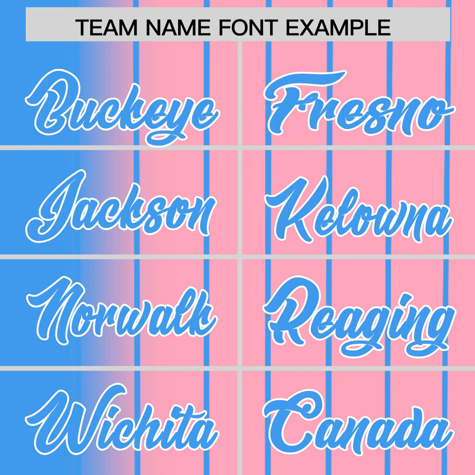 Custom Blue Pink Pinstripe Blue Authentic Baseball Jersey