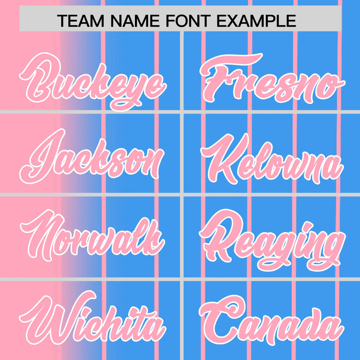 Custom Pink Blue Pinstripe Pink Authentic Baseball Jersey