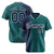 Custom Navy Midnight-Green Pinstripe Navy Authentic Baseball Jersey