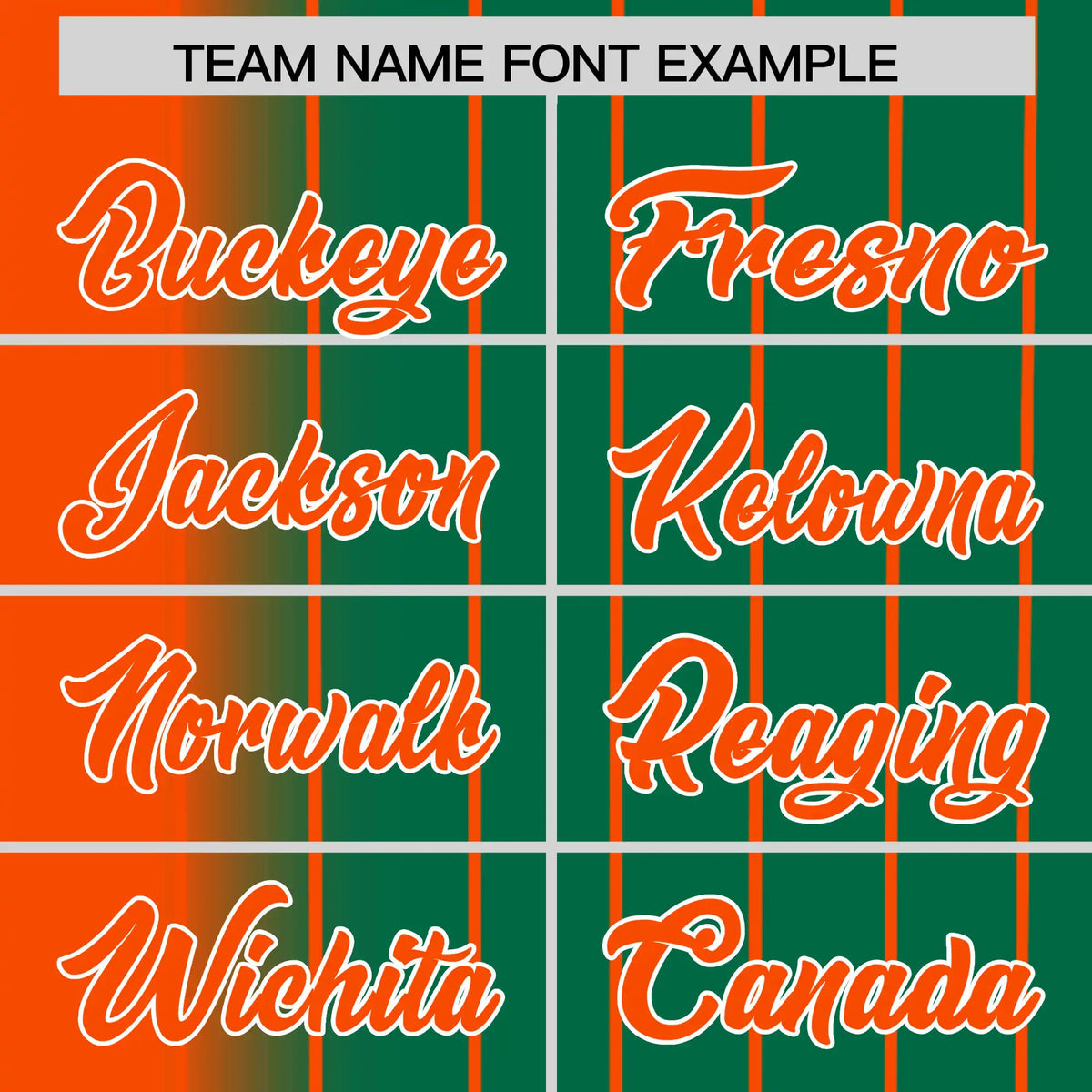 Custom Orange Green Pinstripe Orange Authentic Baseball Jersey