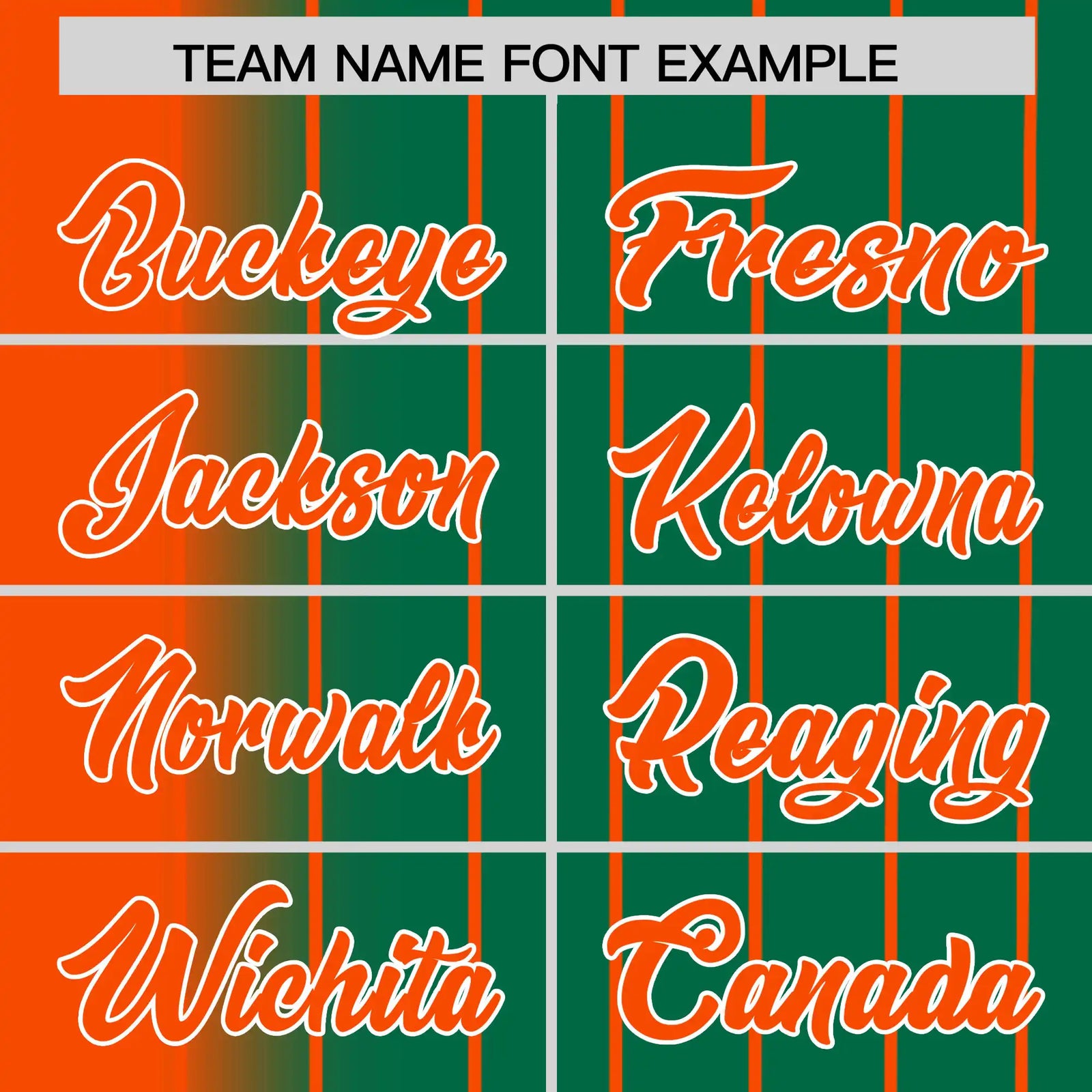 Custom Orange Green Pinstripe Orange Authentic Baseball Jersey