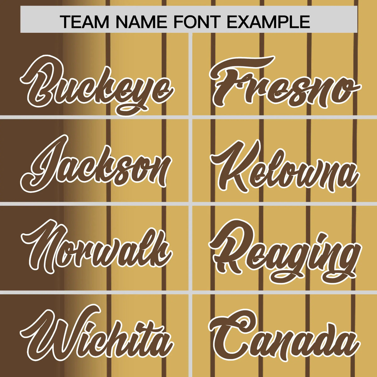 Custom Brown Old-Gold Pinstripe Brown Authentic Baseball Jersey