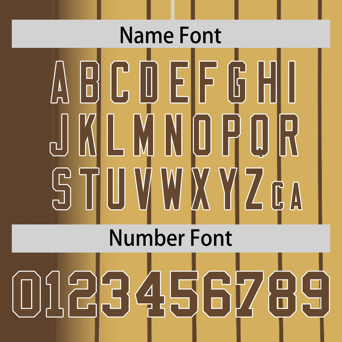 Custom Brown Old-Gold Pinstripe Brown Authentic Baseball Jersey