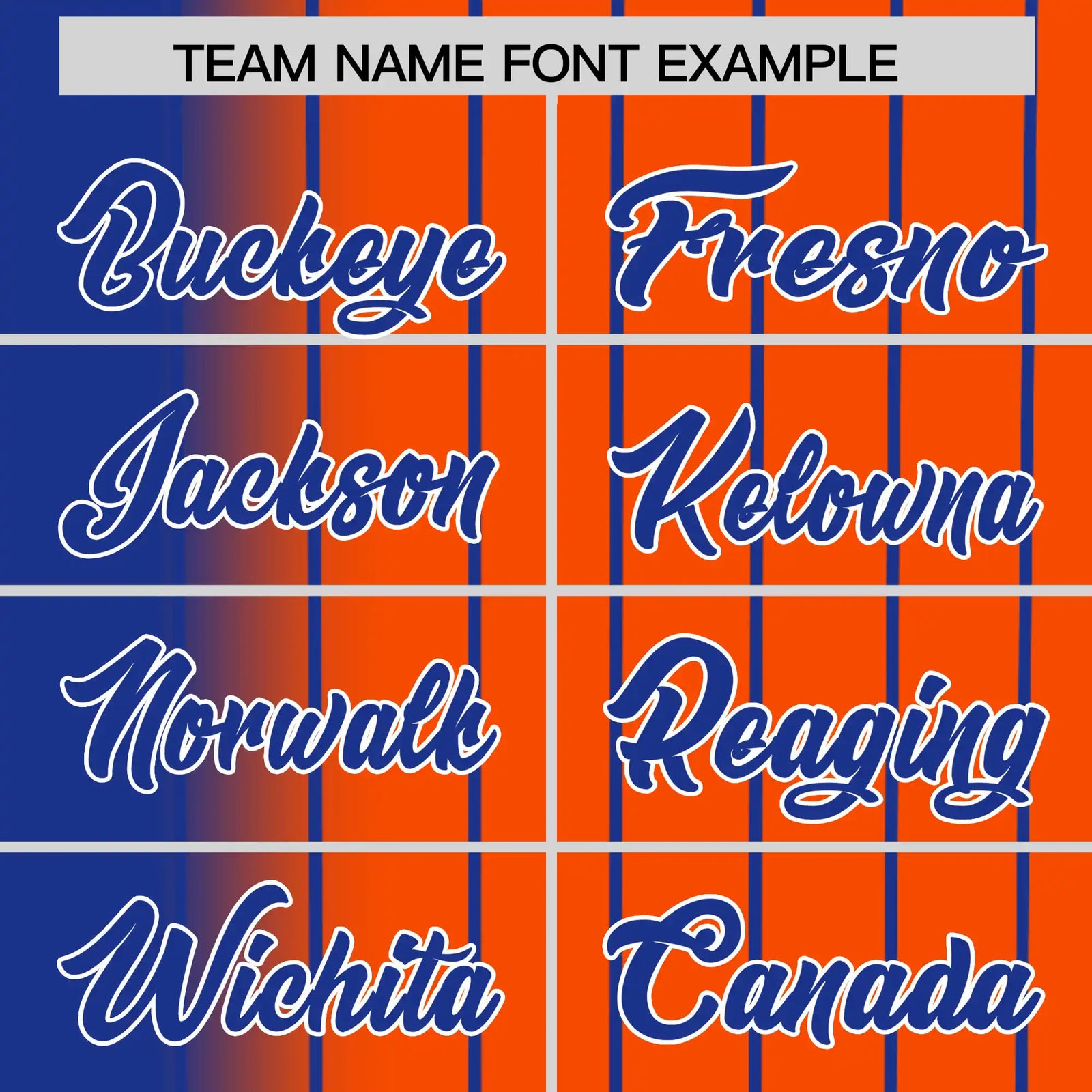 Custom Blue Orange Pinstripe Blue Authentic Baseball Jersey