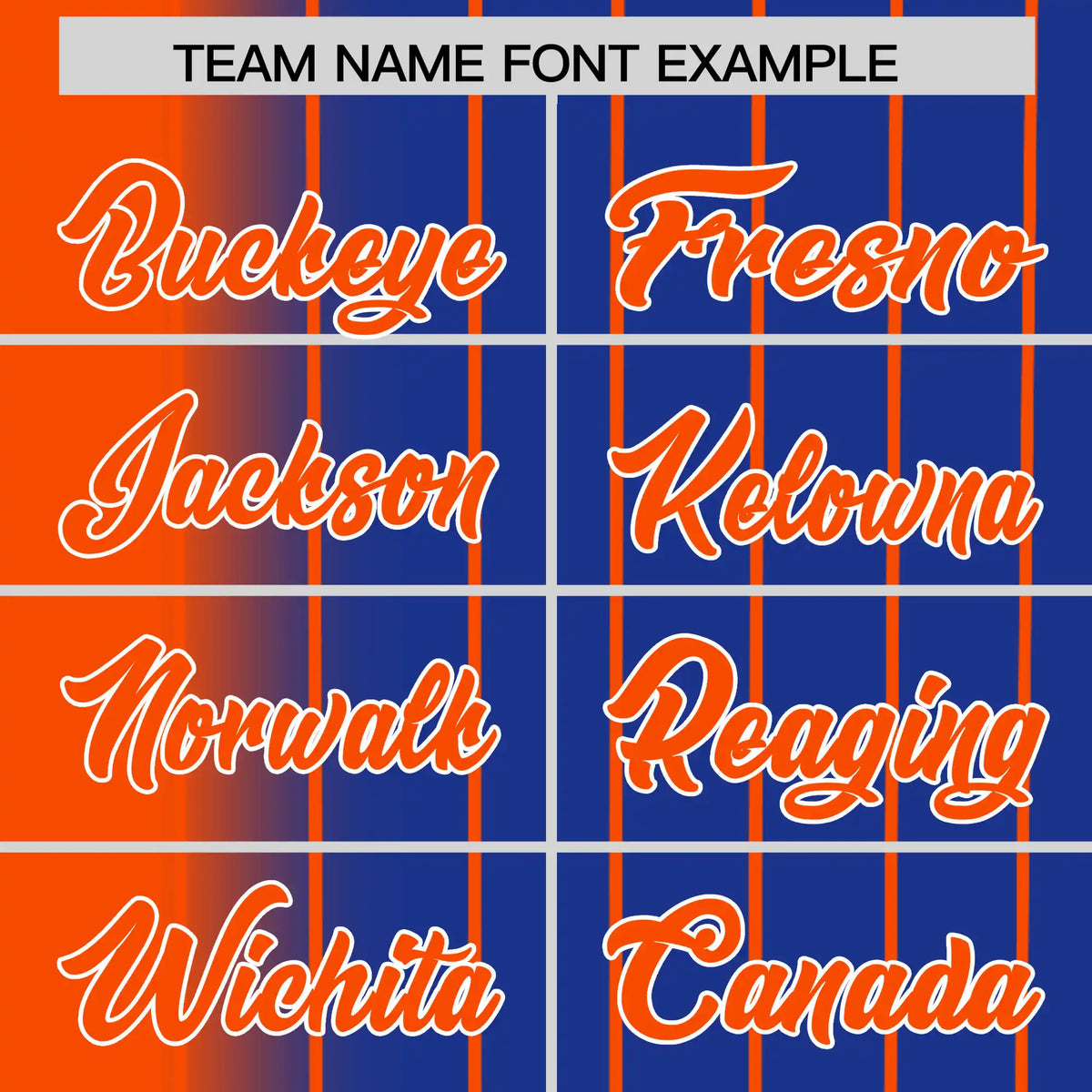 Custom Orange Blue Pinstripe Orange Authentic Baseball Jersey