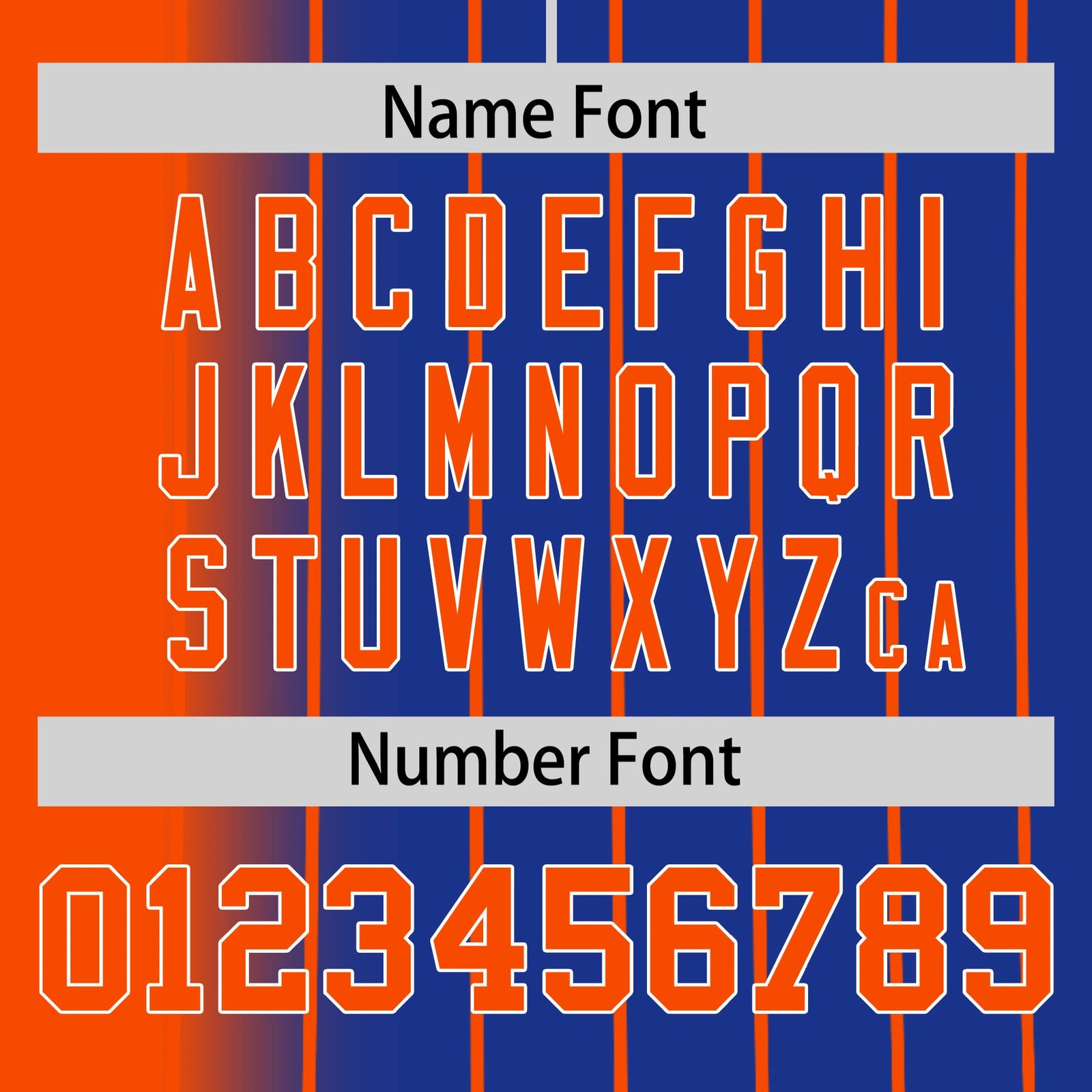 Custom Orange Blue Pinstripe Orange Authentic Baseball Jersey