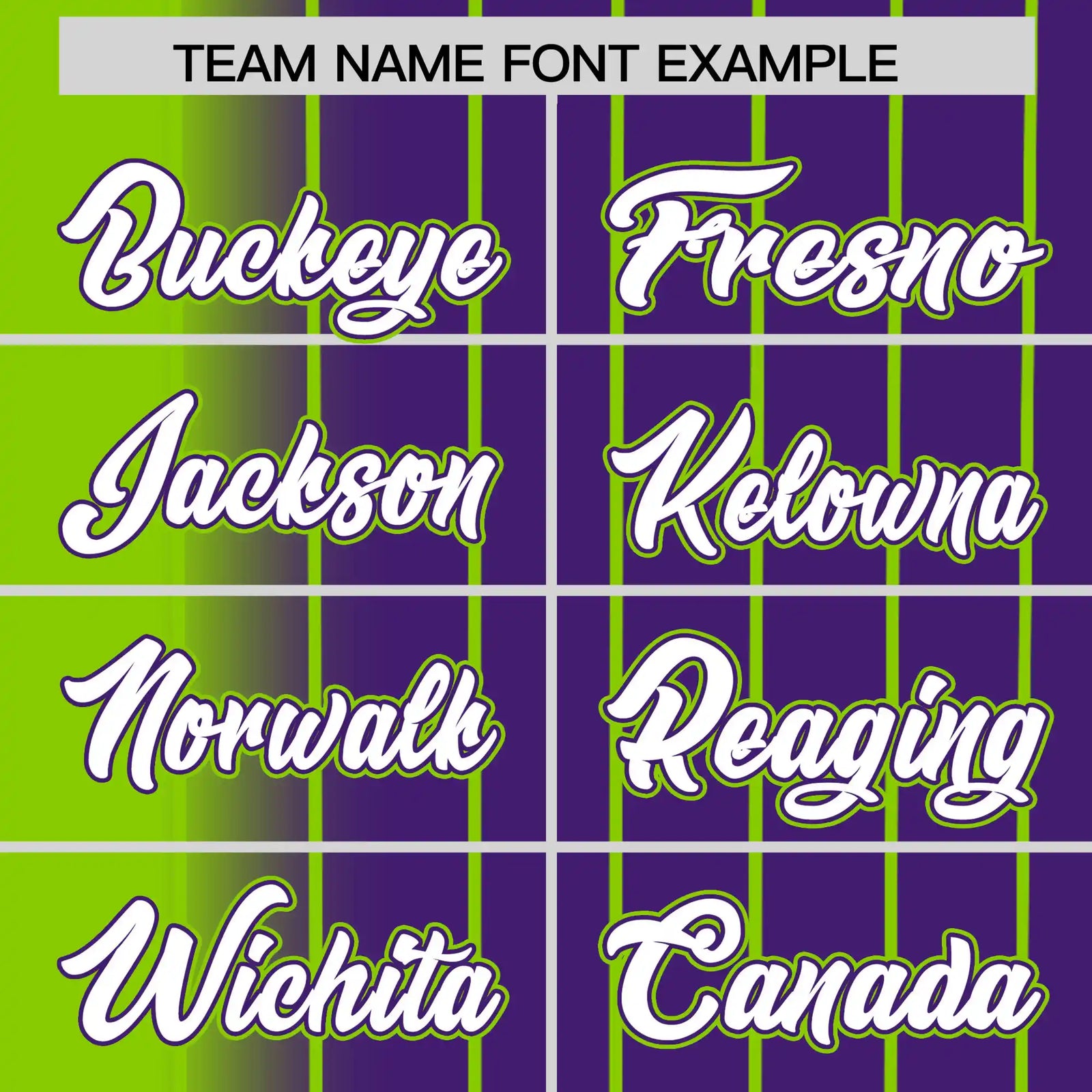 Custom Neon Green Purple Pinstripe White Authentic Baseball Jersey