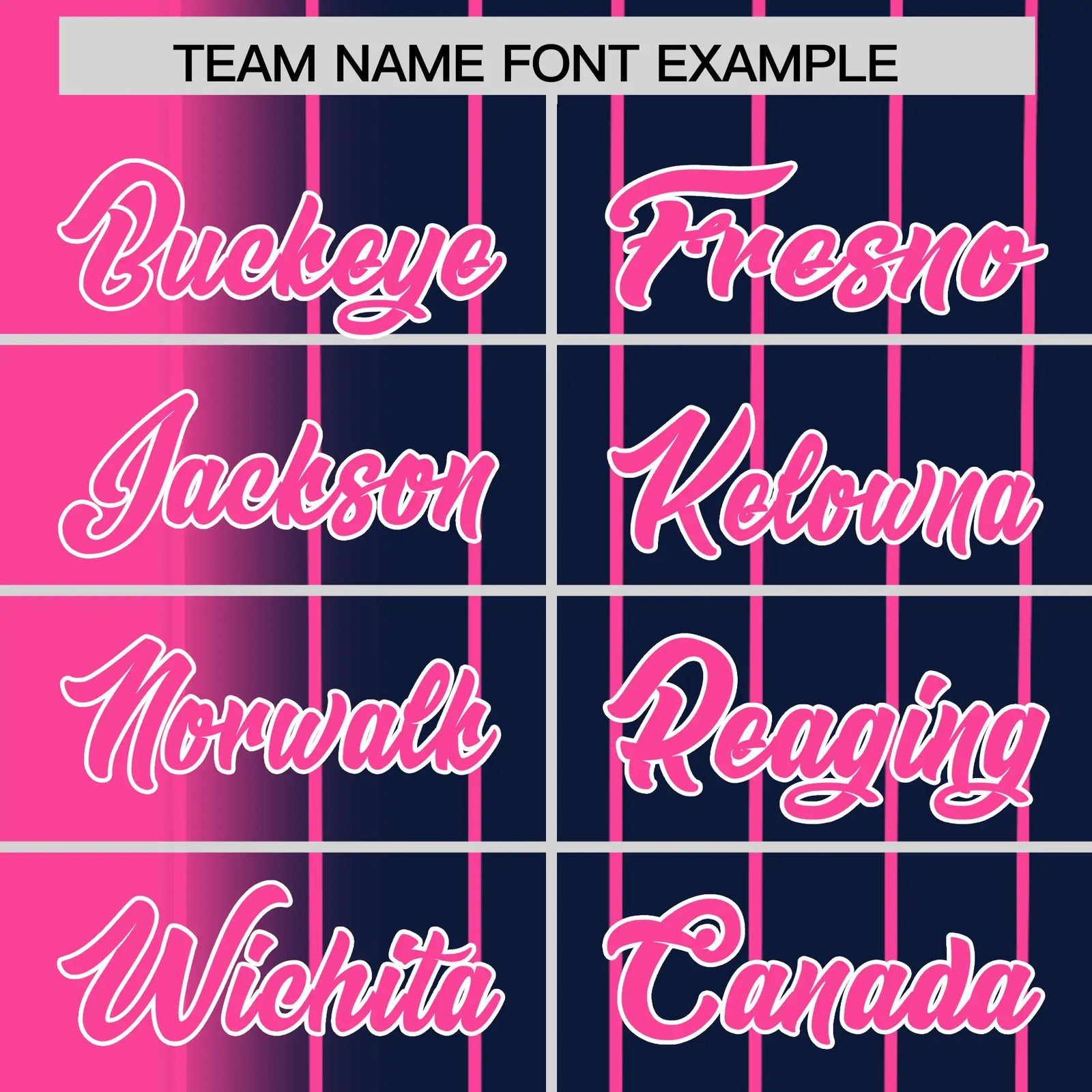 Custom Pink Navy Pinstripe Pink Authentic Baseball Jersey