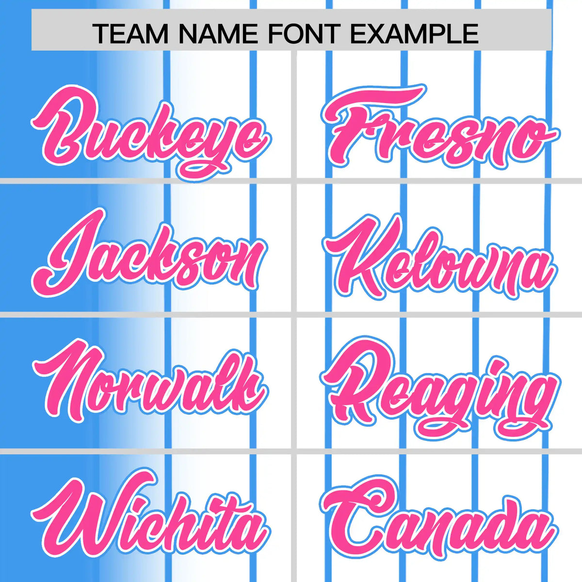 Custom Light-Blue White Pinstripe Pink Authentic Baseball Jersey