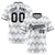 Custom White Black Gray Authentic Corrugated Fashion Baseball Jersey