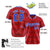 Custom Red Royal Blue White Authentic Corrugated Fashion Baseball Jersey