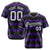 Custom Black Purple Gray Authentic Corrugated Fashion Baseball Jersey