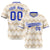 Custom Khaki Royal Blue White Authentic Corrugated Fashion Baseball Jersey