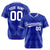 Custom Royal Blue White Authentic Corrugated Fashion Baseball Jersey