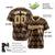 Custom Light Brown Old Gold White Authentic Corrugated Fashion Baseball Jersey