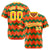 Custom Orange Gold Kelly Green Authentic Corrugated Fashion Baseball Jersey