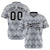 Custom Gray Black White Authentic Corrugated Fashion Baseball Jersey