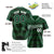 Custom Green White Authentic Corrugated Fashion Baseball Jersey