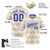 Custom Khaki Royal Blue White Authentic Corrugated Fashion Baseball Jersey